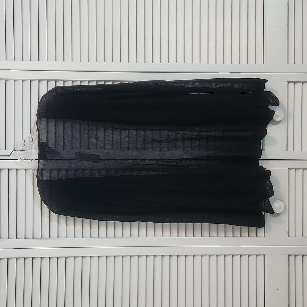 NWT Peck & Peck Black Sheer Cover Shirt/Jacket - Picture 4 of 7
